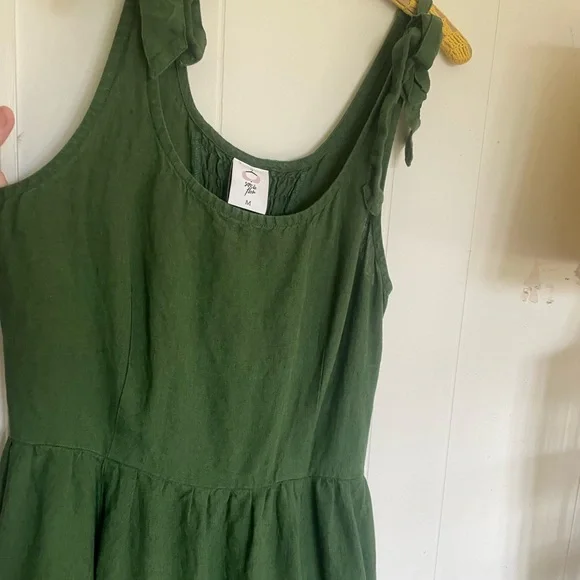 Son de Flor Dark green linen dress - Picture 2 of 7